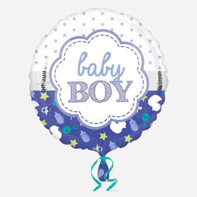 Baby Boy Balloon - A delightful fun additional treat delivered with your chosen floral gift.
